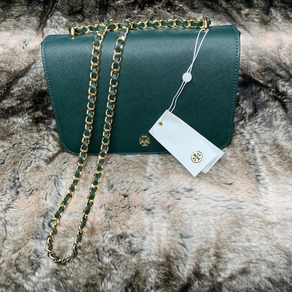 💯Auth TORY BURCH EMERSON ADJUSTABLE SHOULDER BAG - Picture 2 of 8